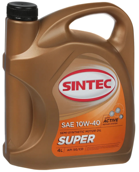 Фото Масло моторное полусинтетическое Sintec SUPER 10W-40, 4л (801894)
