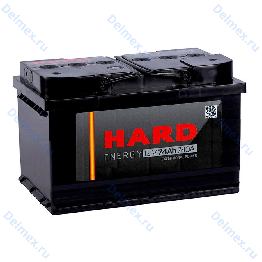 Аккумуляторная батарея HARD 6СТ-74VL обратной полярности низкий