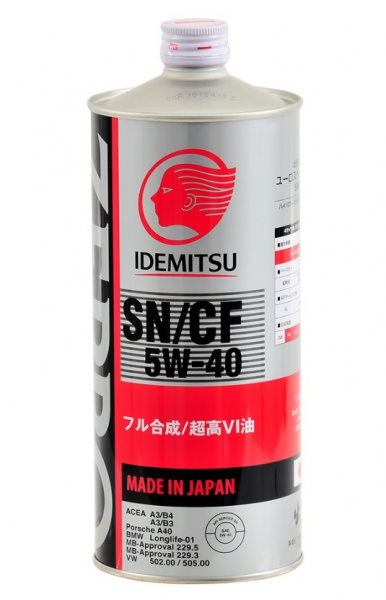 Фото Масло моторное синтетическое IDEMITSU ZEPRO EURO SPEC 5W40 1л 1849001
