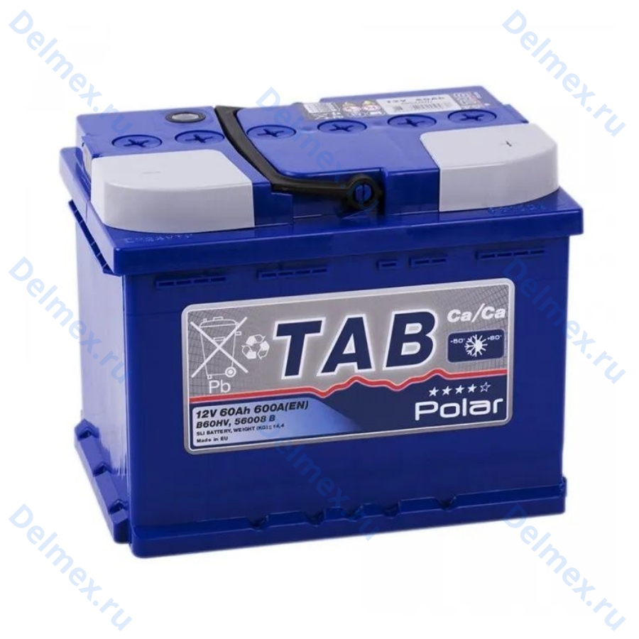 Аккумуляторная батарея TAB 6СТ-60L POLAR BLUE обратной полярности
