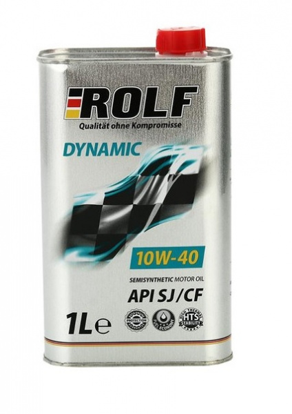 Фото Масло моторное полусинтетическое ROLF Dynamic SAE 10W40 API SJ/CF. 1л