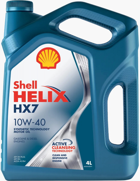 Фото Масло моторное полусинтетическое SHELL Helix HX7 10w40 4л (550046360)