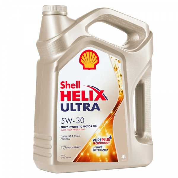 Фото Масло моторное синтетическое SHELL Helix Ultra 5w30 4л 550046387