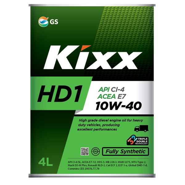 Фото Масло моторное дизельное синтетическое KIXX HD1 10W40 CI-4/SL 4л