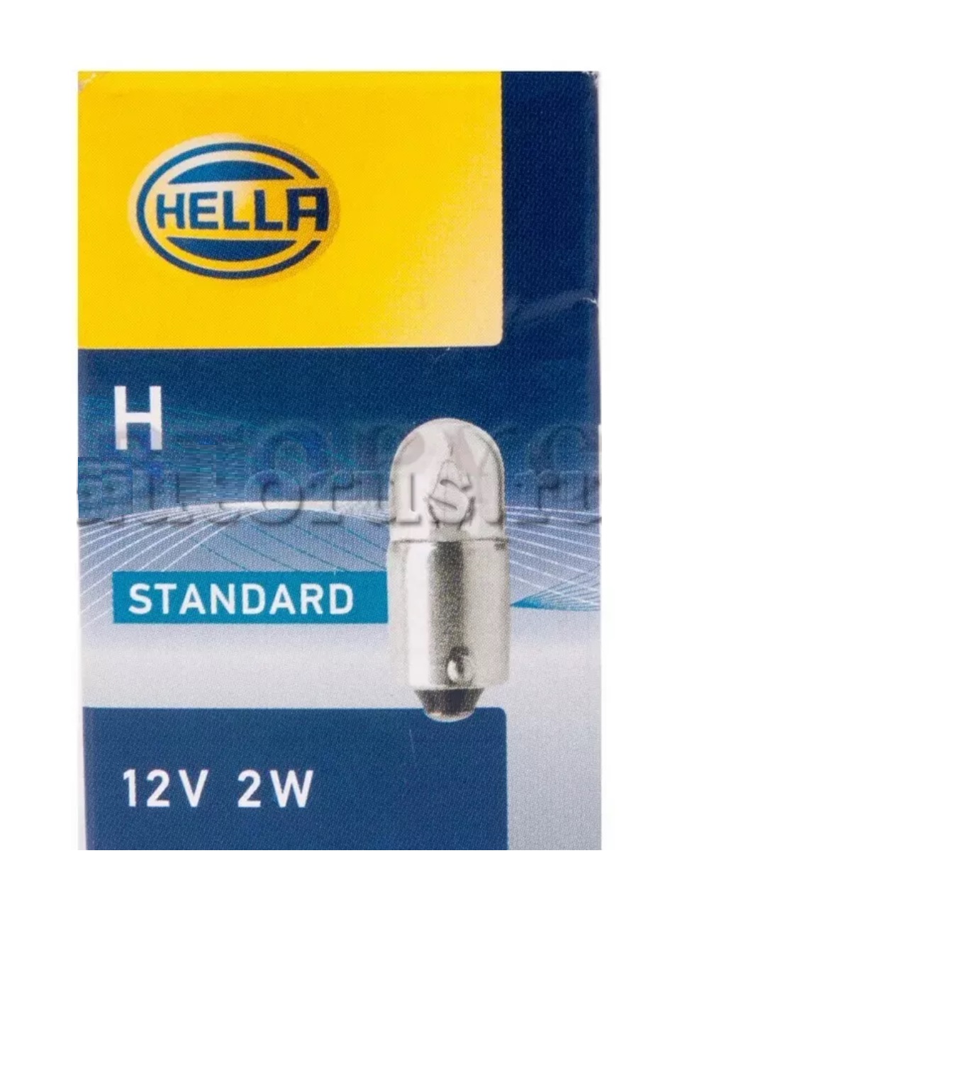 Лампа 12V 2W BA9s дополнительного освещения HELLA STANDART (картон) 8GP002068-121