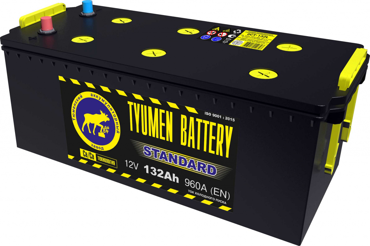 Фото Аккумуляторная батарея Tyumen Battery 6СТ-132LR STANDARD обратной полярности