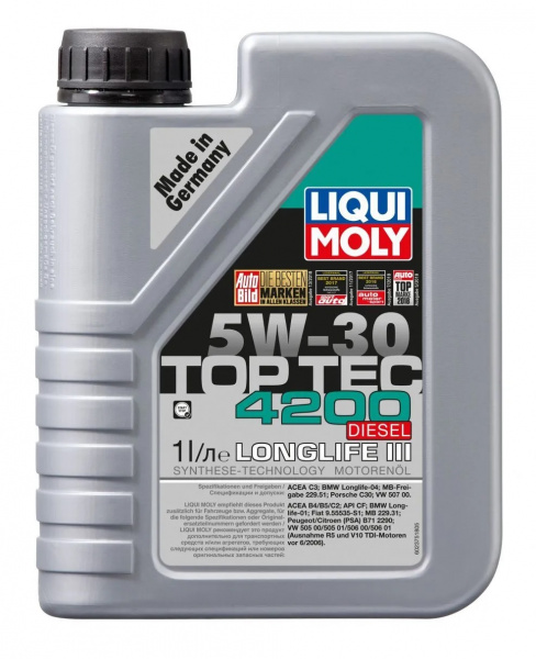 Фото Масло моторное НС-синтетическое Top Tec 4200 Diesel 5W-30 LiquiMoly 1л (2375)