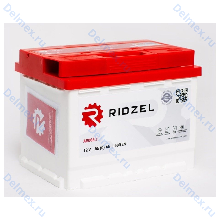 Аккумуляторная батарея RIDZEL 12V 65Ah прямой полярности