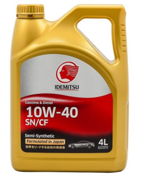 Фото Масло моторное полусинтетическое IDEMITSU FULLY SN/CF 10W40 4L