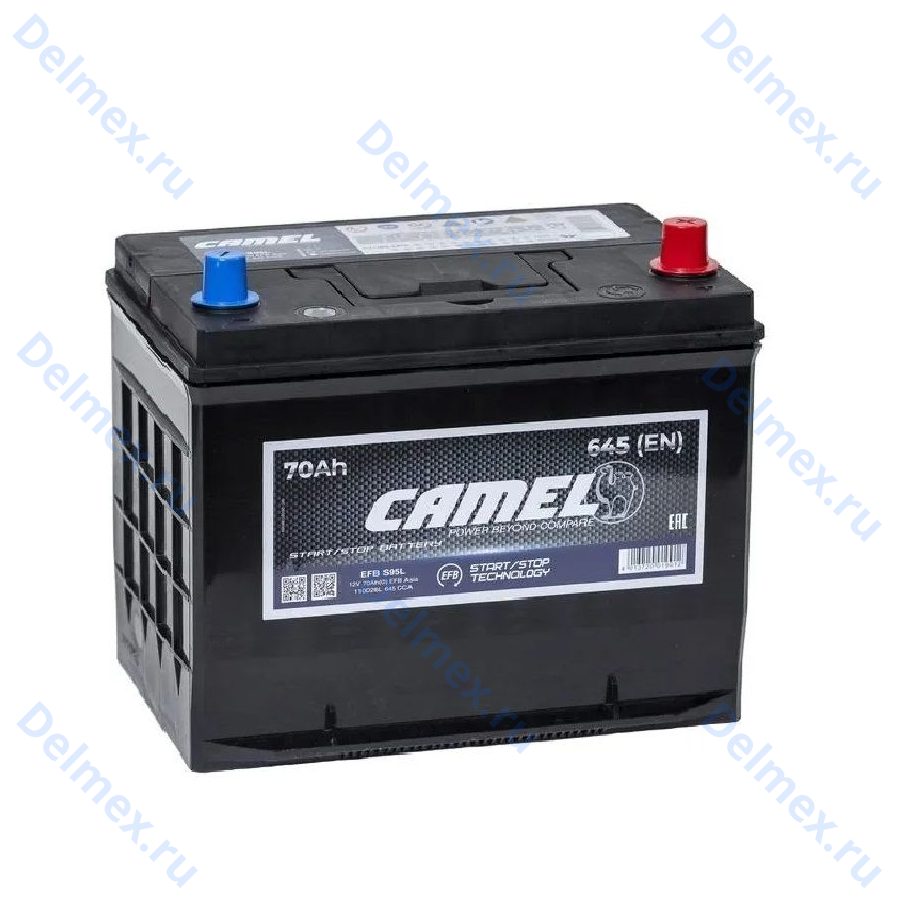 Аккумуляторная батарея 12V 70Ah (0) EFB Asia CAMEL (EFB S95L) оп фото 