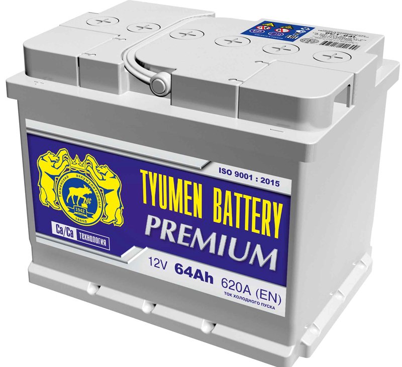Фото Аккумуляторная батарея Tyumen Battery 6СТ-64L PREMIUM прямой полярности