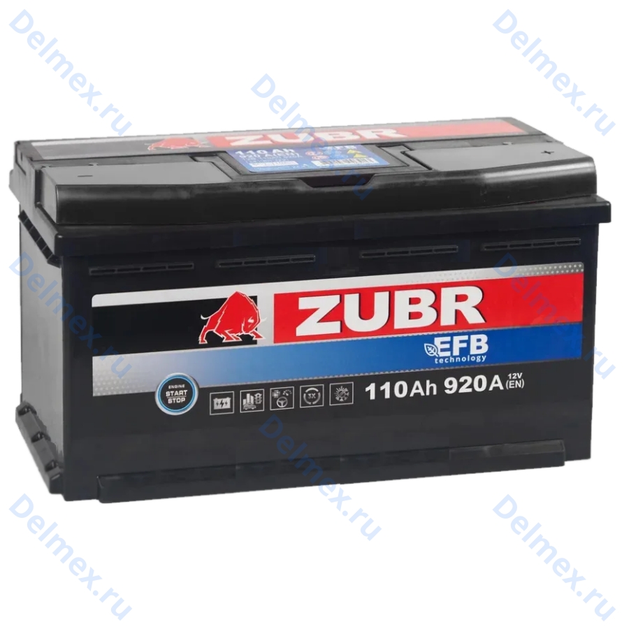 Аккумуляторная батарея ZUBR EFB 110Ah о/п фото 
