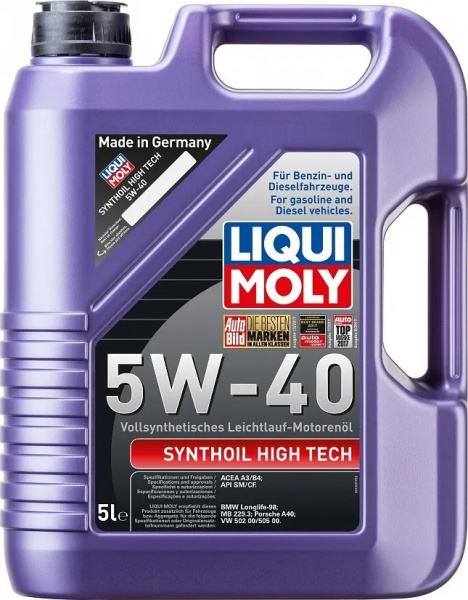 Фото Масло моторное синтетическое Synthoil High Tech 5W-40 LiquiMoly 5л (1925)