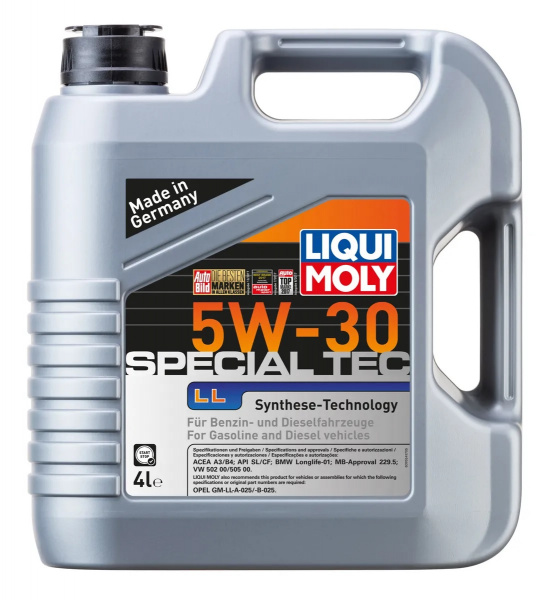 Фото Масло моторное НС-синтетическое Special Tec LL 5W-30 LiquiMoly 4л (7654)