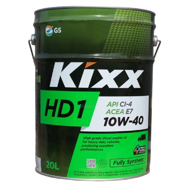 Фото Масло моторное дизельное синтетическое KIXX HD1 10W40 CI-4/SL 20л