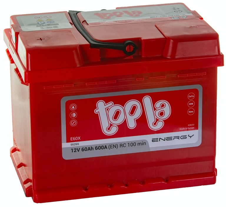 Фото Аккумуляторная батарея TOPLA 6СТ-60L Energy прямой полярности (108160)