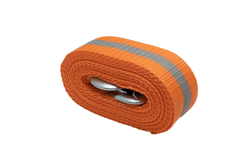 Трос буксировочный 7т. 5м. (лента, 2крюка) МАЯКАВТО фото 