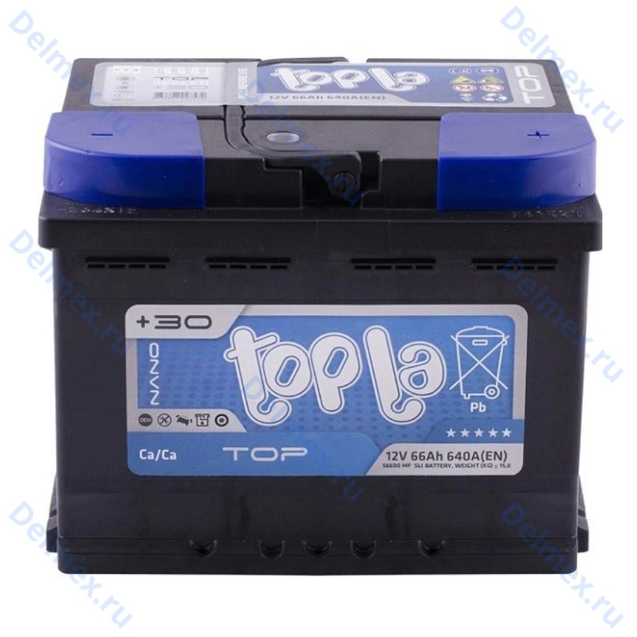 Аккумуляторная батарея TOPLA 6СТ-66L Top Sealed обратной полярности 118666