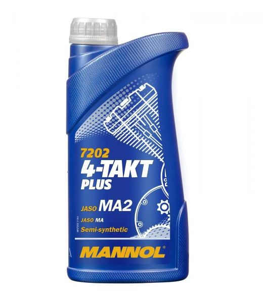 Фото Масло моторное полусинтетическое MANNOL 4TAKT PLUS 10W40 (1л)