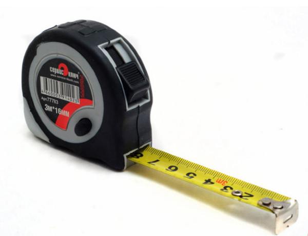 Рулетка 3м обрезиненный корпус Сервис Ключ фото 