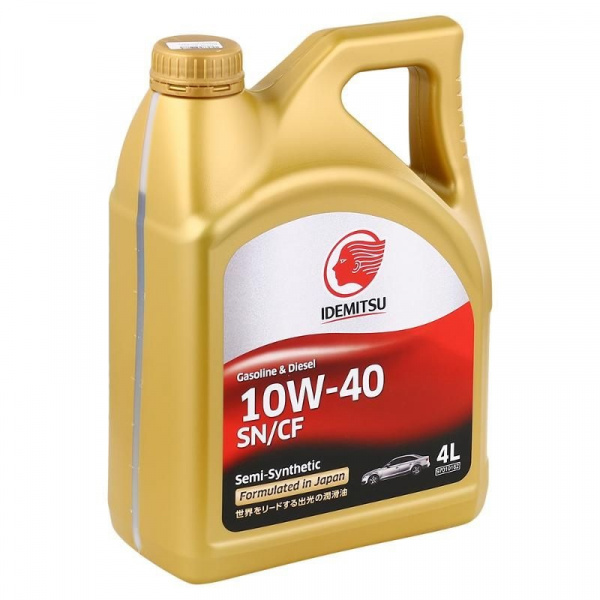 Фото Масло моторное полусинтетическое IDEMITSU SN/CF 10W40 4л 30015045746