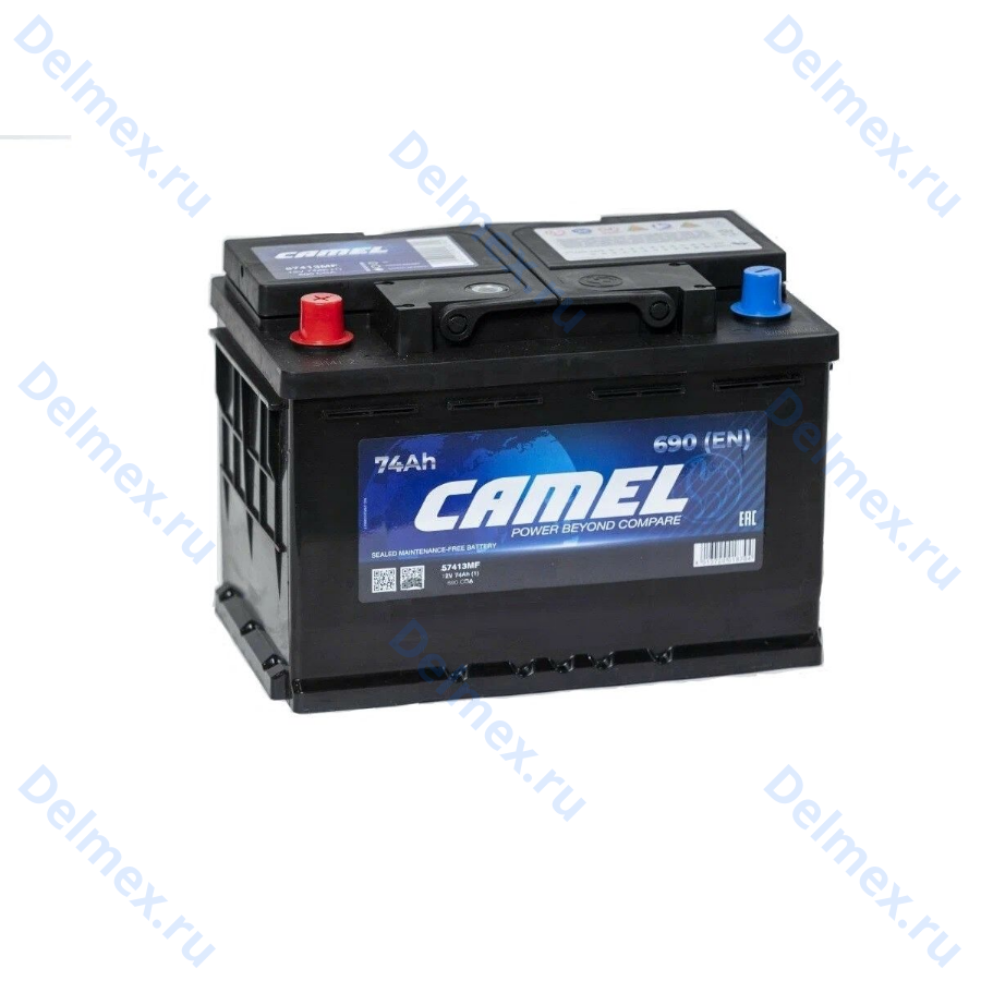 Аккумуляторная батарея 12V 74Ah (1) CAMEL (57413MF) пп фото 