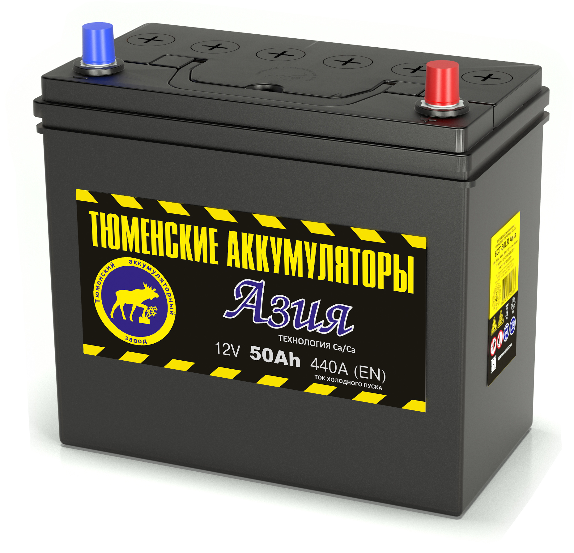 Аккумуляторная батарея Тюменские Аккумуляторы 6СТ-50LR АЗИЯ обратной полярности фото 