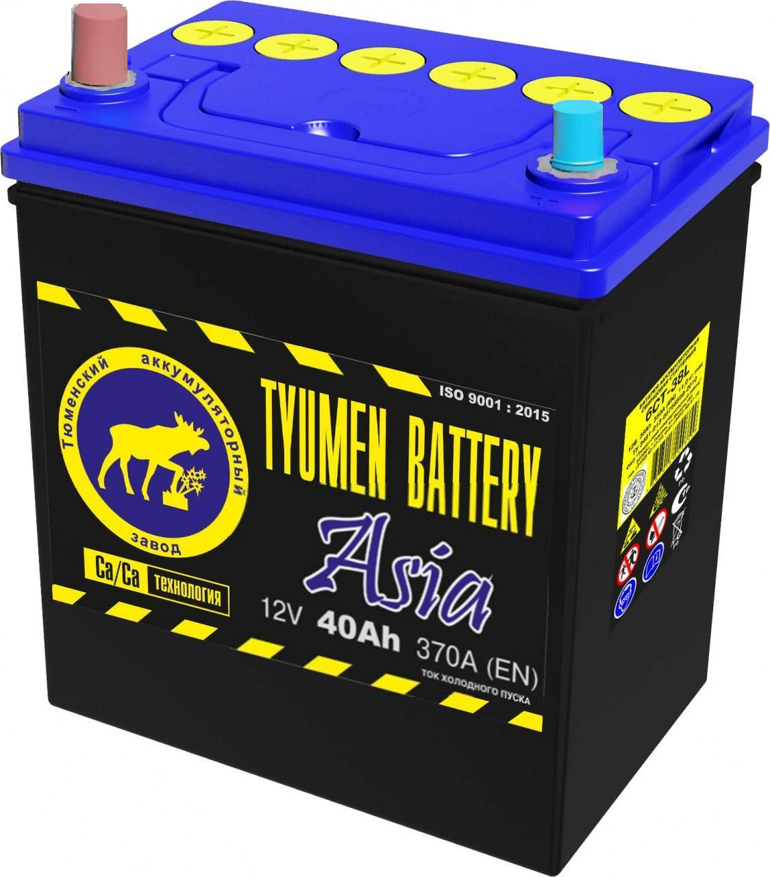 Аккумуляторная батарея Tyumen Battery 6СТ-40L ASIA прямой полярности
