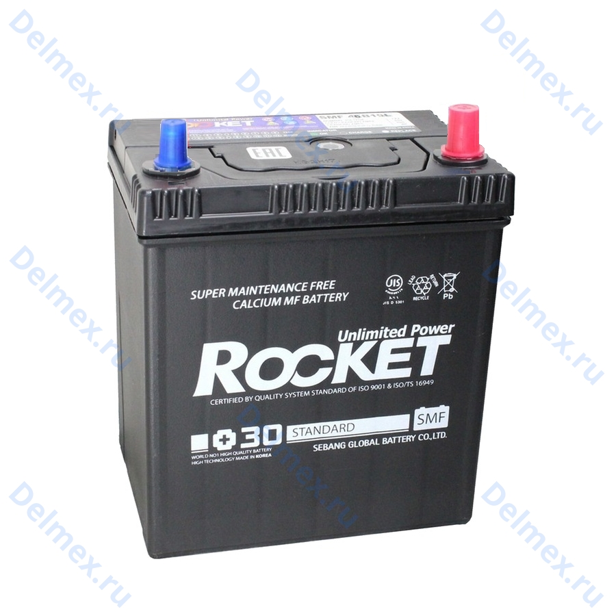 Аккумуляторная батарея ROCKET 6СТ-42 Asia обратной полярности