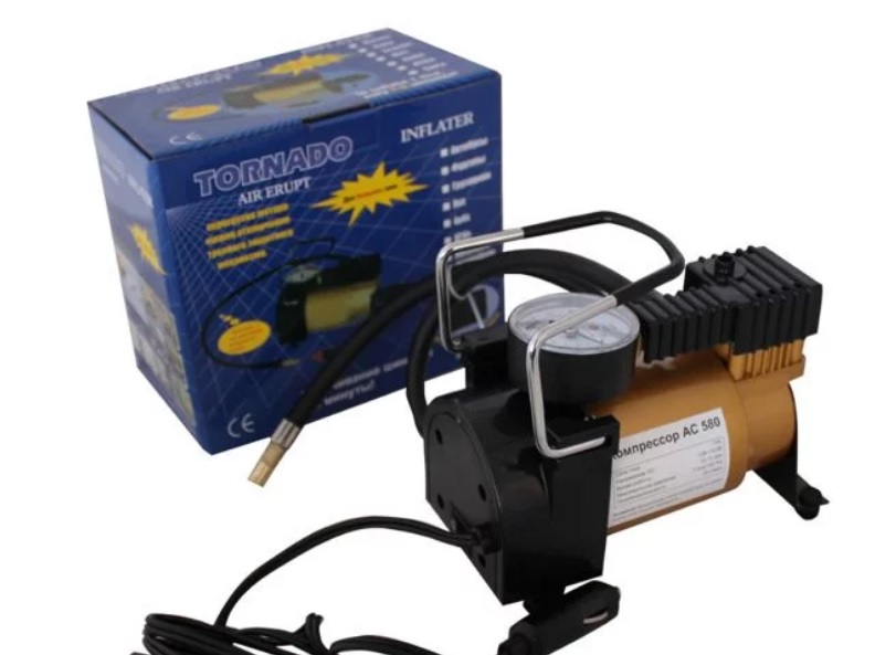 Компрессор TORNADO AC580 30л/мин.12В металл. корпус