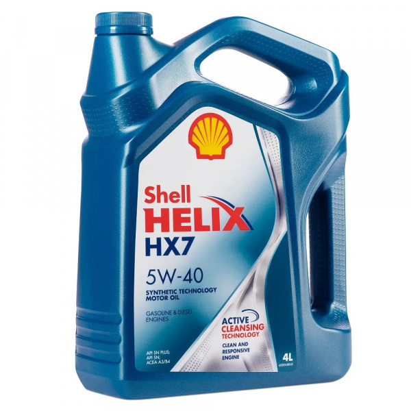 Фото Масло моторное полусинтетическое SHELL Helix HX7 5w40 4л 550051497