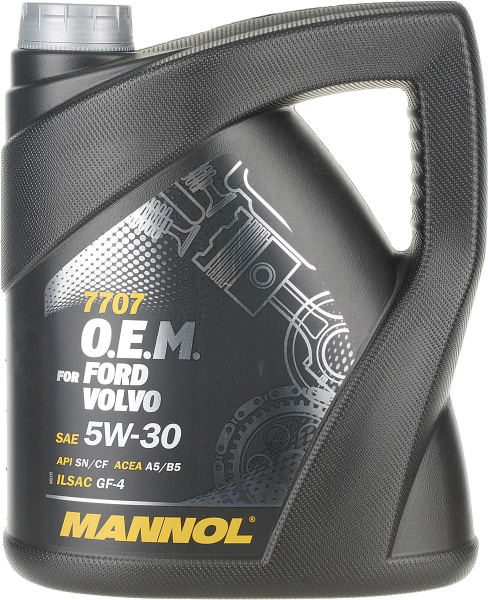 Фото Масло моторное синтетическое MANNOL 7707 O,E,M, for Ford Volvo 5W-30 4л (1095)