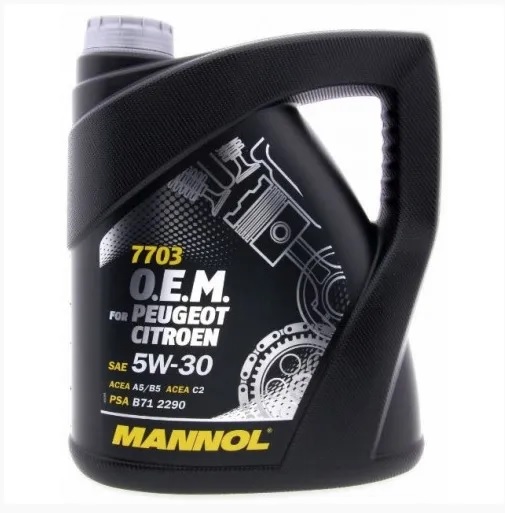 Фото Масло моторное синтетическое MANNOL OEM for PEUGEOT/CITROEN 5W-30 4л
