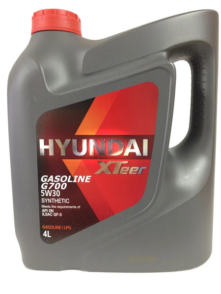 Фото Масло моторное синтетическое HYUNDAI XTEER Gasoline G700 5W-30, 4л (1041135)