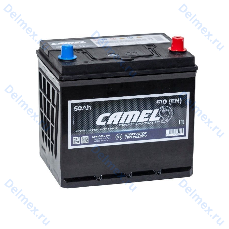 Аккумуляторная батарея 12V 60Ah (0) EFB Asia CAMEL (EFB Q85L BH) оп фото 
