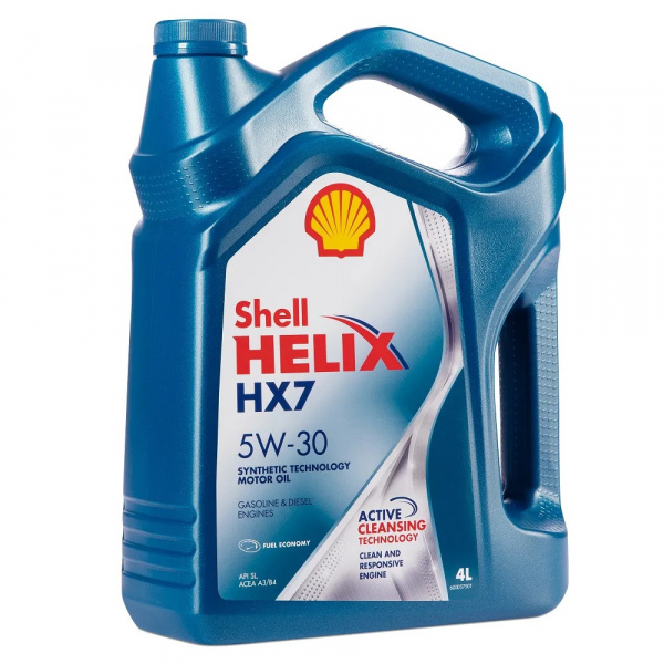 Фото Масло моторное полусинтетическое SHELL Helix HX7 5w30 4л