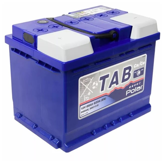 Фото Аккумуляторная батарея TAB 6СТ-66L POLAR BLUE прямой полярности (121566)
