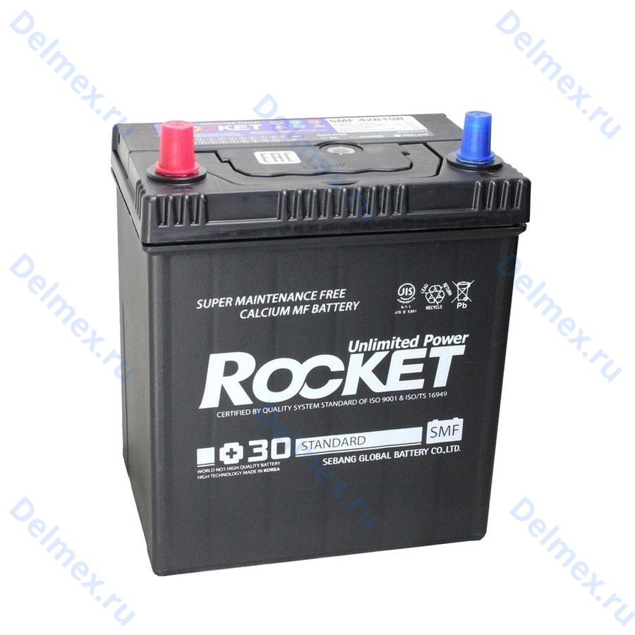 Аккумуляторная батарея ROCKET 6СТ-42 Asia прямой полярности