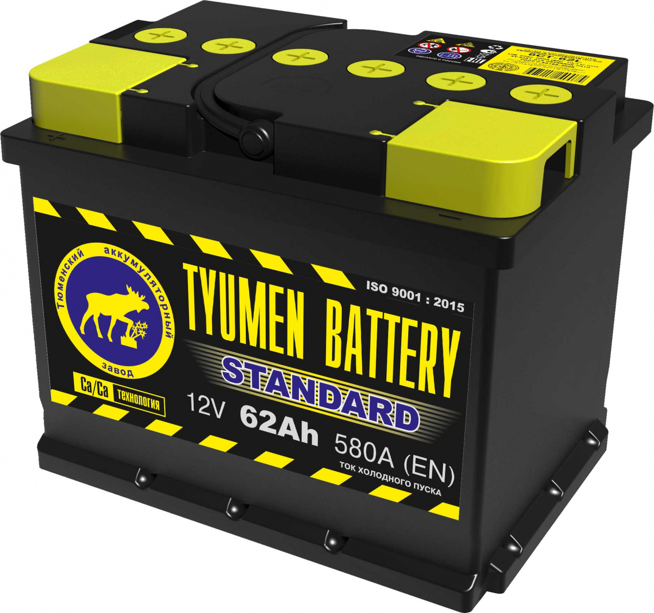 Фото Аккумуляторная батарея Tyumen Battery 6СТ-62LR STANDARD обратной полярности