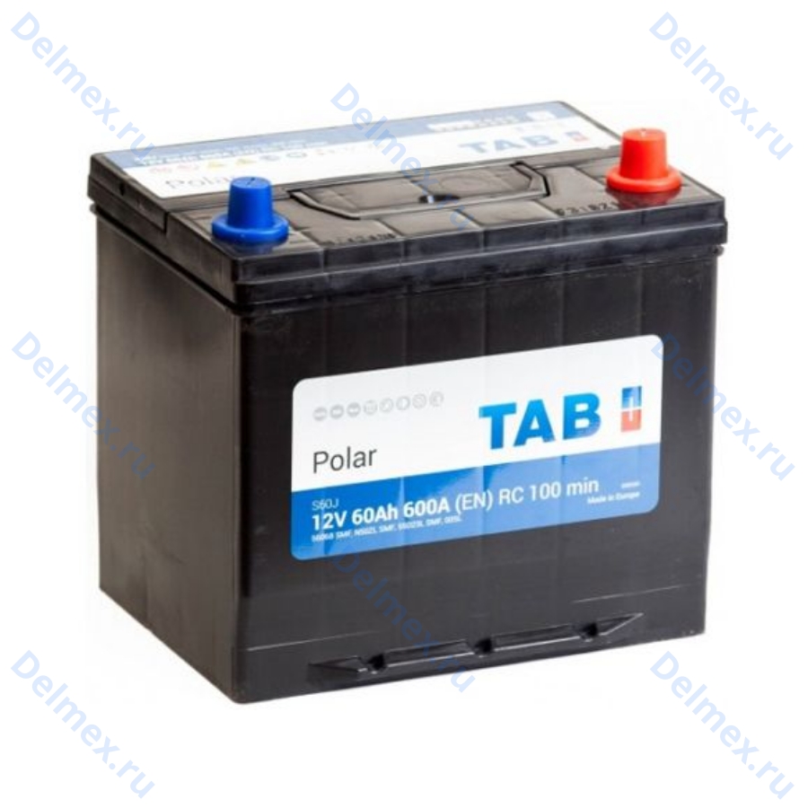 Аккумуляторная батарея TAB 6СТ-60L JIS POLAR обратной полярности Азия