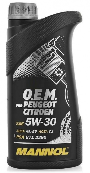 Фото Масло моторное синтетическое MANNOL OEM for PEUGEOT/CITROEN 5W-30 1л