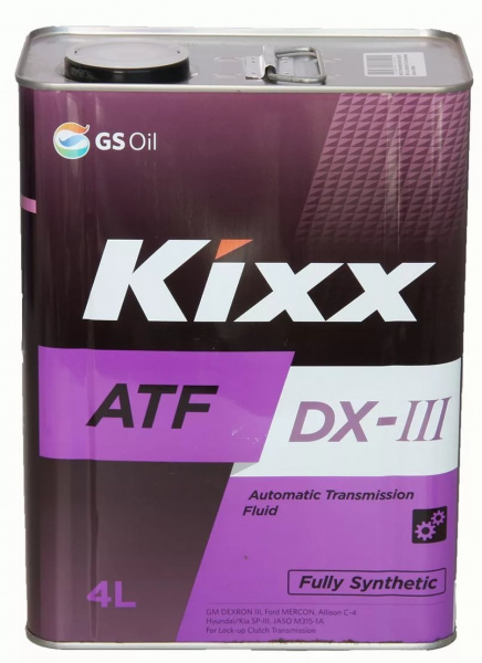 Масло трансмиссионное синтетическое KIXX ATF Dexron III 4 л