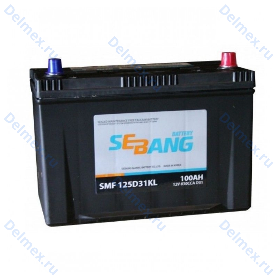 Аккумуляторная батарея SEBANG 6СТ-100L SMF (125D31KL) обратной полярности