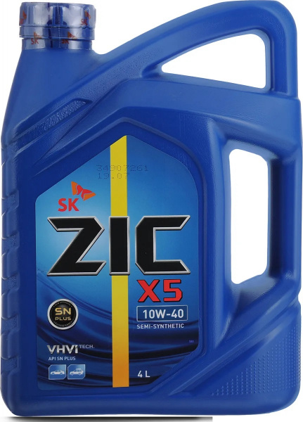Фото Масло моторное полусинтетическое ZIC 10w40 X5 4л
