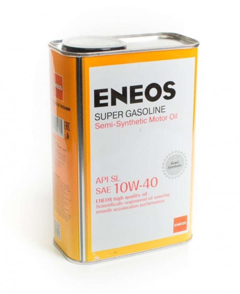 Фото Масло моторное полусинтетическое ENEOS Super Gasoline SL 10w40 1л