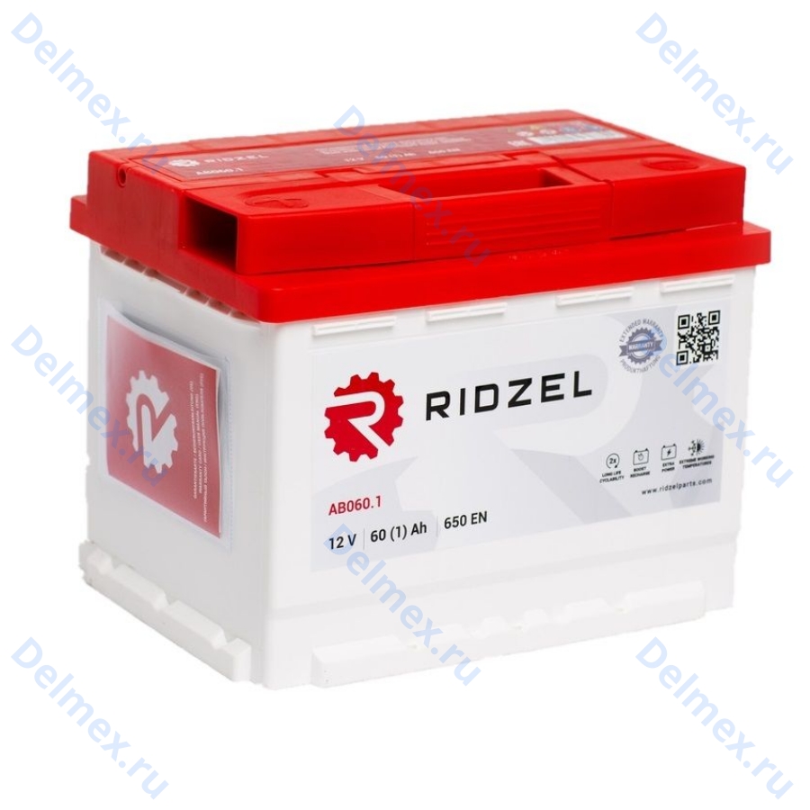 Аккумуляторная батарея RIDZEL 12V 60Ah прямой полярности