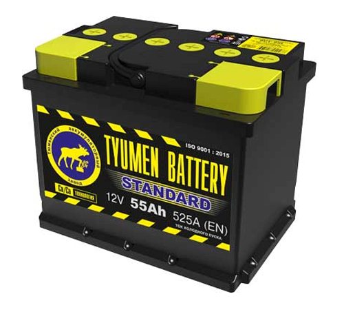 Аккумуляторная батарея Tyumen Battery 6СТ-55LR STANDARD обратной полярности