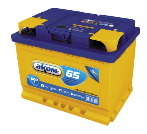 Аккумулятор АКОМ 6СТ-65 оп VL евро.зал.