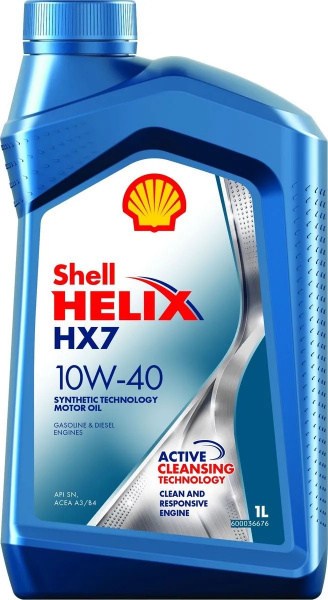 Фото Масло моторное полусинтетическое SHELL Helix HX7 10w40 1л SL/CF