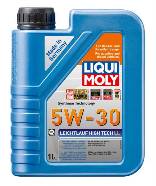 Фото Масло моторное НС-синтетическое LiquiMoly Leichtlauf High Tech LL 5W-30 1л 39005